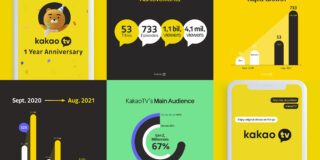 An infographic showing KakaoTV's achievements after its 1st anniversary.